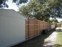 8' privacy batten fence with 4" footing.