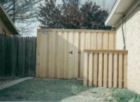 Semi-private 4' fence around air conditioner.